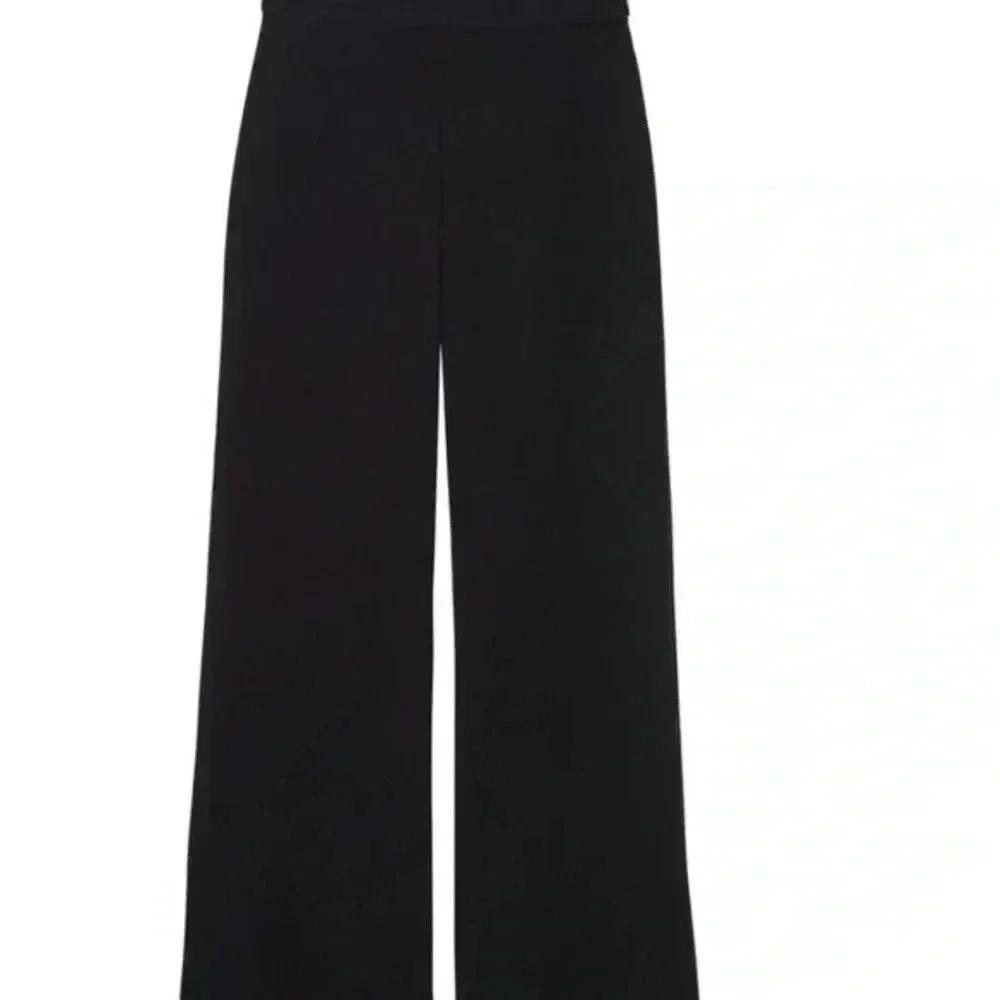 Rebecca Taylor Wide Leg Crop Crepe Black Pant Size 2 EUC - Picture 2 of 8